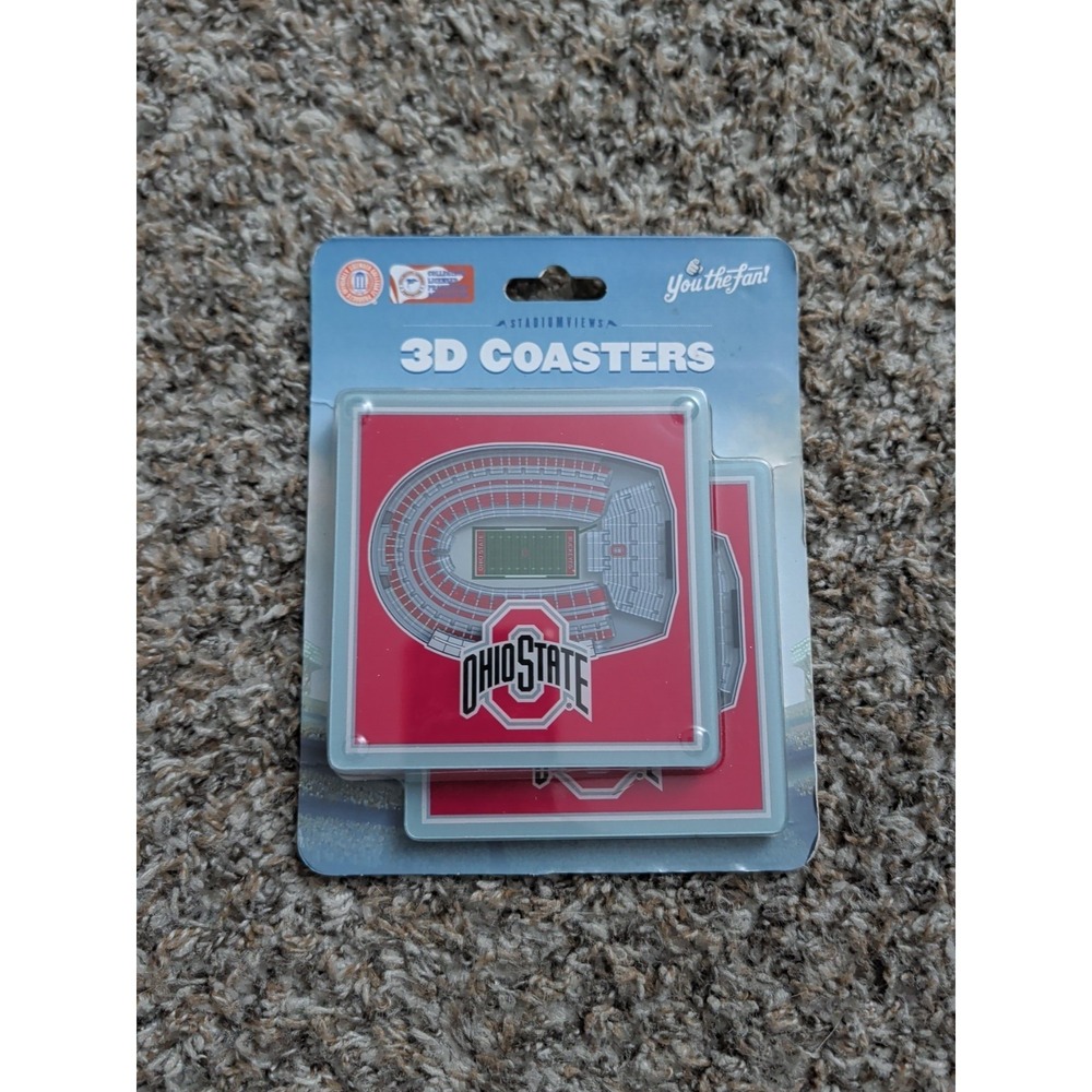 Ohio State Buckeyes Ohio Stadium 3D Coasters NEW